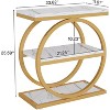 Tribesigns 3-Tier Narrow End Table, Wood Side Table with Metal Frames, Industrial Slim Nightstand and Bedside Table, White, 1PC - 3 of 4