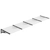vidaXL Door Canopy Black and Transparent 155.9"x35.4" Polycarbonate - 2 of 4