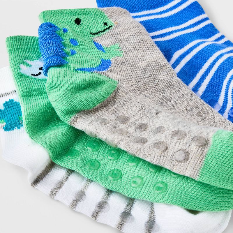 Baby Boys' 6pk Dinosaur Printed Low Cut Socks - Cat & Jack™, 4 of 5