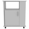 Depot E-Shop Lower Microwave Pantry 29" H, Single Door Cabinet, One Open Shelf, Three Side Shelves - 4 of 4