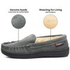 Alpine Swiss Men’s Moccasin Slippers Genuine Suede Slip-On House Shoes Memory Foam Insoles Plush Faux Shearling Lining Comfortable Indoor Outdoor - 4 of 4