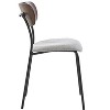 Nordlys Set of 2 Metal and Bouclé Dining Chairs Modern Design Style Upholstery Dining Room - 2 of 4