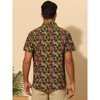 Lars Amadeus Men's Hawaiian Short Sleeve Tropical Fruit Pineapple Printed Shirts - 3 of 4