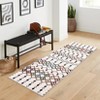 Washable Farmhouse Living Room Rugs, Soft Non Slip Geometric Stripped Lines Print Bedroom Carpet, Low Pile Large Floor Rugs for Office - 4 of 4