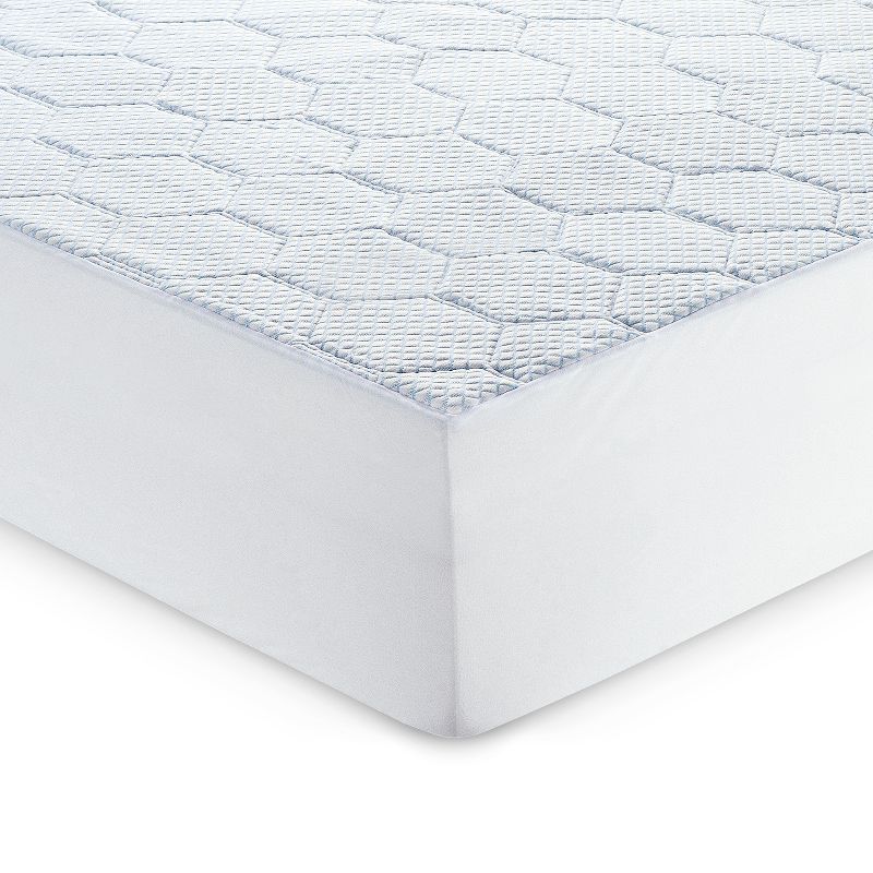 Vibe Cooling Quilted Memory Foam Mattress Pad, 1 of 8