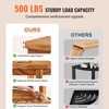 VEVOR Corner Teak Shower Bench, 18.5" Height 15.5" Radius, 100% Teak Wood Corner Shower Beach, 500 LBS with Storage Shelf, Shower Stool, Brown - 4 of 4
