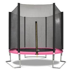 Vynxaria 8FT Trampoline Outer Net-Pink and black - 1 of 4