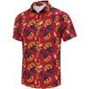 Mens Halloween Christmas Shirts Funky Santa Button Down Shirt Printed Short Sleeve - 2 of 4
