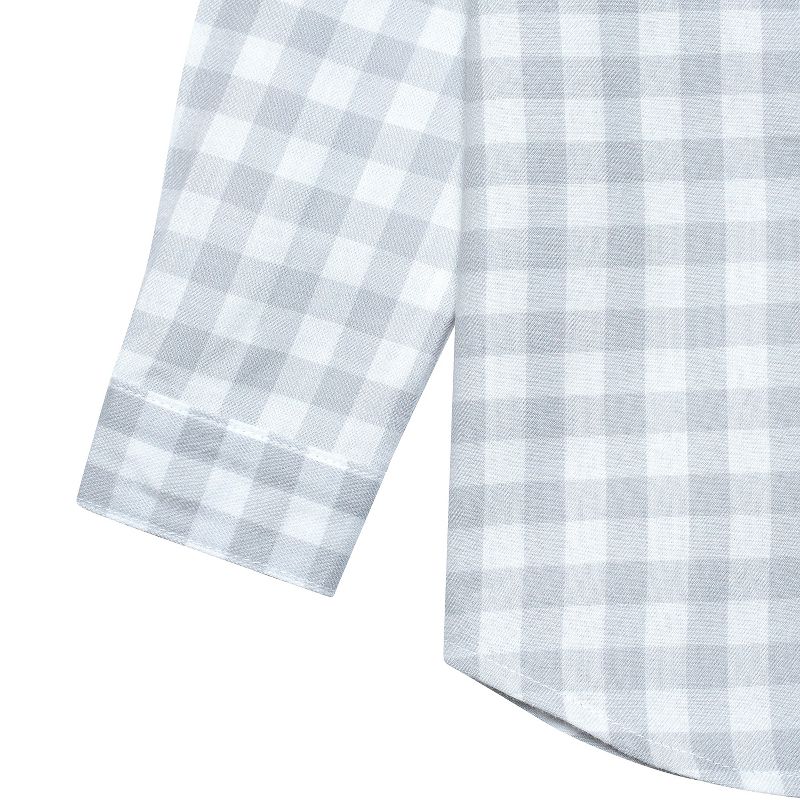 Gerber Infant and Toddler Boys' Woven Collard Button Down Plaid Shirt, 2 of 10