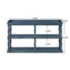 HDZNVF Console Table with 3-Tier Open Storage Spaces And Roman Column Effect Support Legs, Navy Blue - 4 of 4