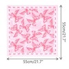 INSPIRE CHIC Women's Bowknot Printed Blended Cotton Small Square Gauze Scarves 1Pc - 3 of 4