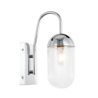 Elegant Lighting Kace 1 light Chrome and Clear glass wall sconce