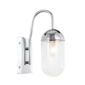 Elegant Lighting Kace 1 light Chrome and Clear glass wall sconce - 1 of 4