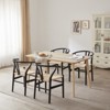 FONTOI Accent Chairs, Modern Hard Chairs with Hardback Design, Compact Set for Small Rooms, 2PCS, Black, 21"*30"*21" - 2 of 4