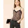 Allegra K Women's V Neck Lace Spaghetti Strap Sleeveless Camisole - 3 of 4
