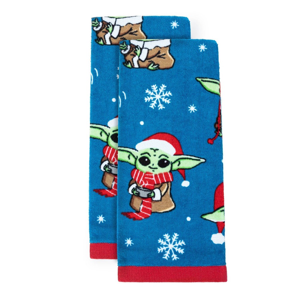 8pk Star Wars: The Mandalorian 'Snow Adventures' Mandalorian Kids' Hand Towel Blue