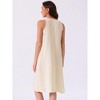 INSPIRE CHIC Women's Tank Pajama Dress Sleepshirt Soft Sleepwear Midi Sleeveless Nightgowns - 4 of 4