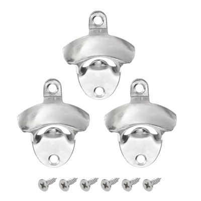 Unique Bargains Iron Wall Mounted Beer Soda Bottle Opener for Home Bar Party