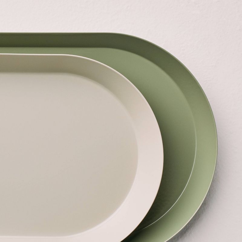 2pc Metal Oval Desk Tray Set Green Tones - Hearth &#38; Hand&#8482; with Magnolia, 4 of 5