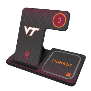 Keyscaper Virginia Tech Hokies Linen 15-Watt 3 in 1 Charging Station - 1 of 4