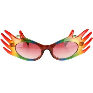 HalloweenCostumes.com   Hands Glasses - Rainbow, Pink/Orange/Green - 1 of 2