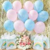 Blue Panda 100-Pack Pink and Blue Balloons, Gender Reveal Party Decorations with 32.8 Feet Ribbon, 50 of Each Color, 12 In - 3 of 4