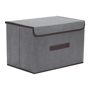 REGALWOVEN Collapsible Clothes Books Organizing Fabric Storage Bin with Lid and Handle 1Pc - 1 of 4