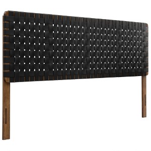 Modway Sparta King Headboard – Woven Vegan Leather Upholstery with Padded Panel - 1 of 4