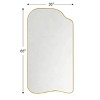 Gold Asymmetrical Full Length Mirror Irregular Curved Gold Frame 65'' H x 35'' Large Hanging Full Body Gold Mirror for Bedroom, Living Room or Closet - 3 of 4