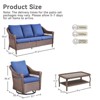 Buenhomino 4 Pieces Patio Furniture Set, Outdoor Swivel Glide Chairs with Sofa and Coffee Table, All-Weather Patio Conversation Set for Backyard - 3 of 4