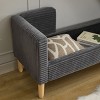 65.35" Corduroy Upholstered Storage Bench with Armrests, Backrest and 2 Bolster Pillows, Ottoman Bench for Bedroom, Living Room, Entryway-Tanpinhause - 4 of 4