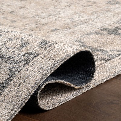 Hillstone Collection 9' x 12' Red Synthetic Vintage Medallion Area Rug