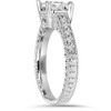 Pompeii3 1 1/4Ct Diamond Princess Cut Engagement Ring Vintage White Gold Lab Created - 3 of 4