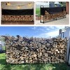 Firewood Rack, Outdoor Heavy Duty Log Holder with Waterproof Cover - Metal Wood Storage Organizer for Fireplace, Black - 4 of 4