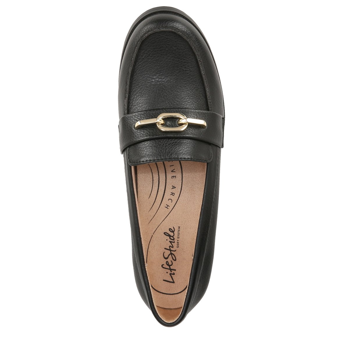Женские туфли LifeStride Womens Sonoma Slip On Loafers Black Patent 11 W — фото 7