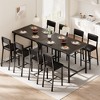 Orieon 5 Piece Dining Set for 4, Counter Height Table + 4 Upholstered Bar Stools, Kitchen Set with Footrest Corner Protector, for Kitchen Apartment - 4 of 4