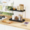 Black and Gold Bathroom Organizer, 2 Tier Counter Shelf for Vanity Storage - 3 of 4