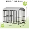 Nasitip Dog Kennel Outside with Roof, Heavy Duty Enclosure Dog House Outdoor Breed Lockable Door Chain Link for Small to Large Pets - 4 of 4