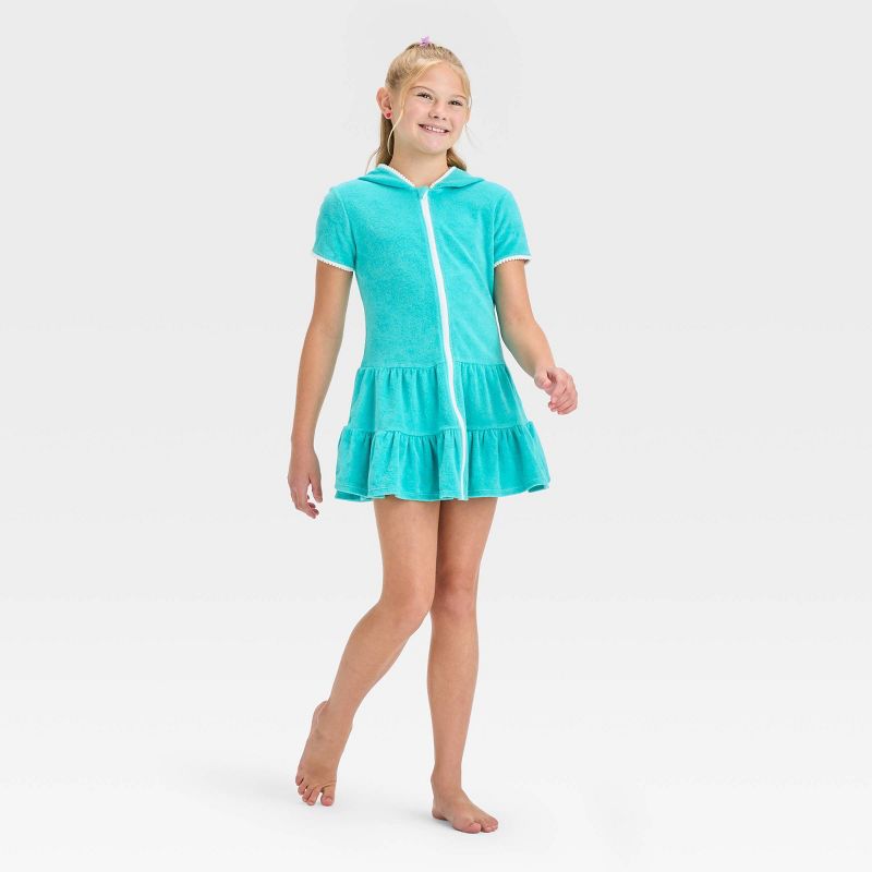 Girls&#39; Solid Terry Cover Up Dress - Cat &#38; Jack&#8482;, 1 of 5