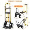 3-in-1 Heavy Duty Foldable Convertible Hand Truck with Wheels, 800 lbs Capacity Dolly Cart for Moving, Shopping, Travel - 2 of 4