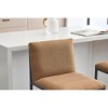 Lyngins Counter Height Bar Stools Set of 2,Upholstered Linen Bar Chairs with Metal Footrest and Frame,Armless Chairs for Kitchen Counter Cafe - 4 of 4