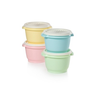 Tupperware 30pc Heritage Get it All Food Storage Container Set Vintage Pastel: Stackable, Dishwasher-Safe MAY HAVE MISSING PIECES