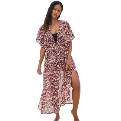 Swim 365 Women's Plus Size Long Caftan Cover Up