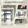 Resenkos Counter Bar Stools, Counter Stool,House Hold Bar Stools Set of 2, Modern Bar Stool with Back, Black Metal Frames(Gray Chenille) - 3 of 4