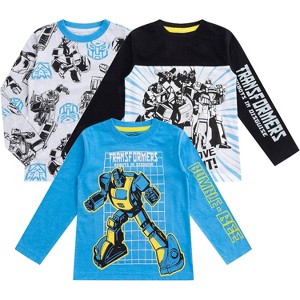 Hasbro Transformers Boys 3 Pack Long Sleeve Shirt for Toddler and Big Kids - 1 of 4