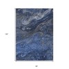 Denim Blue And Sky Blue Abstract Washable Indoor Outdoor Area Rug - 3 of 4