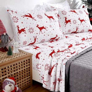 Soft Brushed Microfiber King Sheet Set - 4-Piece 16" Deep Pocket Bedding, Wrinkle, Fade & Pill Resistant for Easy Care - 1 of 4