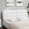 vidaXL Headboard Cushion Hanging Upholstered Bed Back Pillow Faux Leather - White 59.8" - 3 of 4