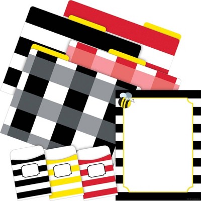 File Folders Organizer Set On-Trend 92 per Set Wide Stripes & Buffalo Plaid - Barker Creek