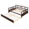 NicBex Full Size Day Bed with Trundle 78.2" Wooden Daybed Frame with Slatted Sides for Living Rooms - 2 of 4